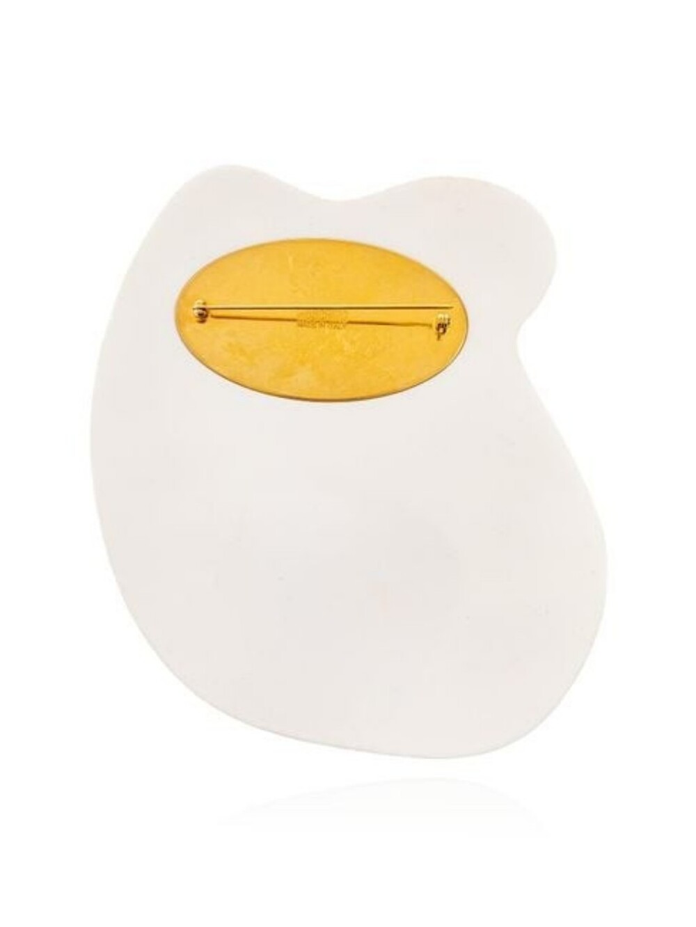 Moschino Yolk Egg Sunny Side Up Egg Brooch - White & Yellow - Picture 3 of 5